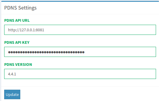 Configuration options in PowerDNS Admin